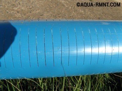 Щелевой фильтр: основание - пластиковая трубка